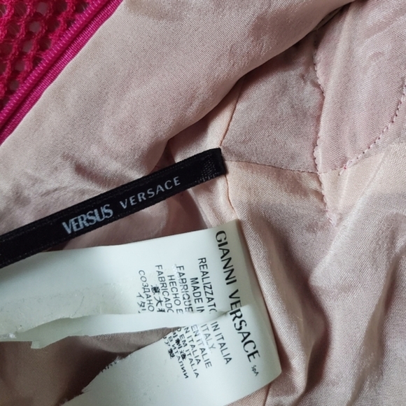 Gianni Versus Versace Pink Sleeveless Dress Size IT 38/ XS w Chain Detail - Picture 13 of 15